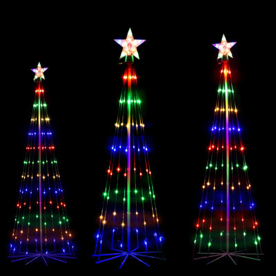 3-Piece LED Plastic Lighted Trees Set