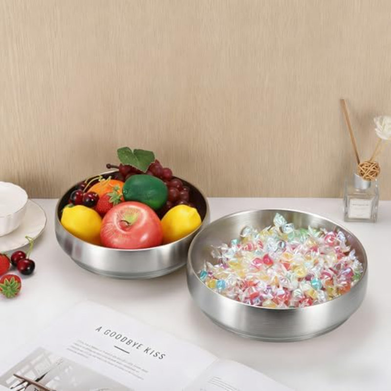 Vide-poches pour console d'entrée, 21 cm, bol décoratif moderne pour clés, Silver