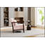 Fauteuil d'appoint moderne du milieu du siècle avec structure en bois, fauteuils de salon rembourrés avec coussin lombaire pour une lecture et une détente confortables-543562407-543562424