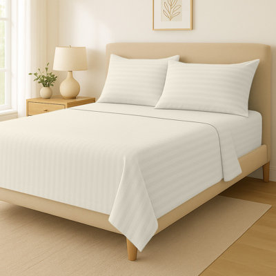 Ensemble de draps 100% coton American Home (ivoire)