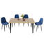 Ensemble de table de cuisine rectangulaire avec 4 chaises, durable et peu encombrant pour les salles à manger et les patios modernes