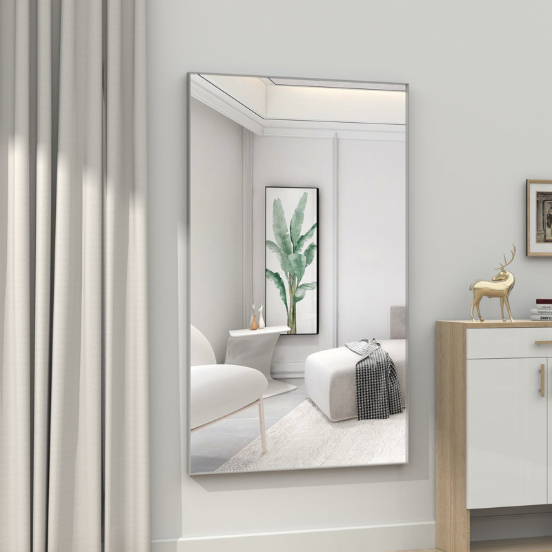 Miroir de salle de bain rectangulaire surdimensionné moderne, 55 po x 30 po