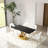 Modern Rectangular Sintered Stone Dining Table with Pedestal Base-812572636-834825920