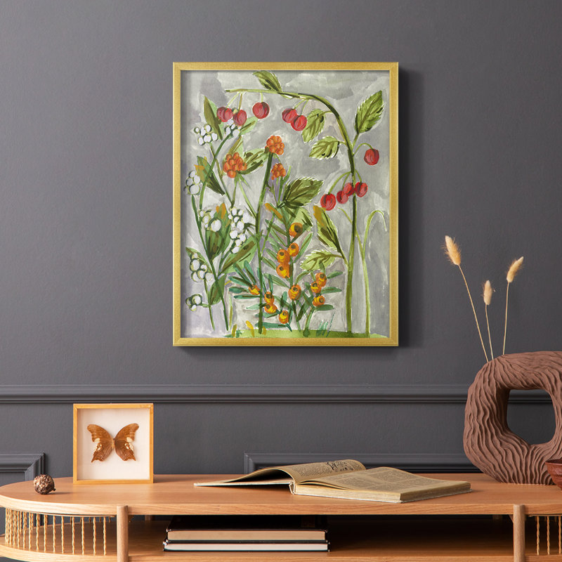 «Dear Nature I», reproduction encadrée - bois massif, H 20 po x l 16 po, Or