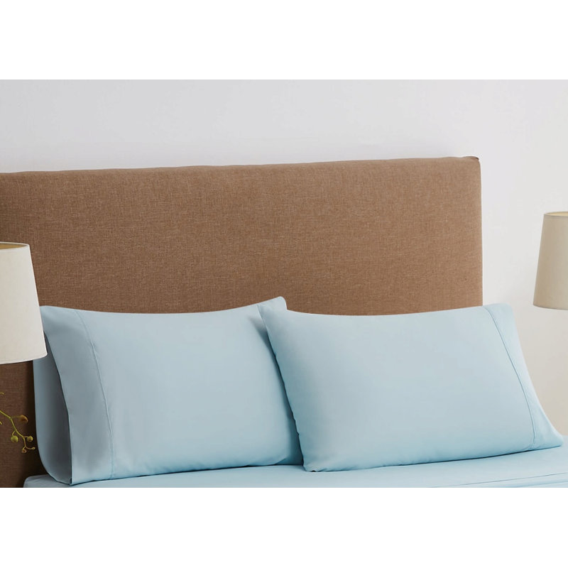 Vince Camuto 1200TC CVC Cooling Pillowcase Pair, Queen Pillowcase, Light Blue