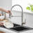 Commercial Kitchen Faucet With Pull Down Sprayer, Single Handle Single Lever Kitchen Sink Faucet