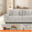Karlita 71.25'' Modern Upholstered Sofa with Square Armrests and 2 Throw Pillows-1502270250