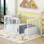 Structure de lit robuste en métal avec clôture et porte, polyvalente et durable pour les chambres modernes-1770603286-1770603284