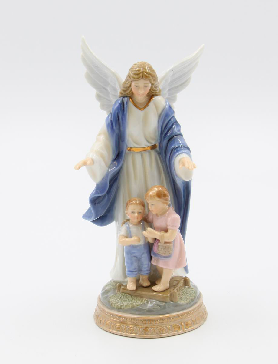The Holiday Aisle® Guardian Angel Watching over the Kids Figurine ...