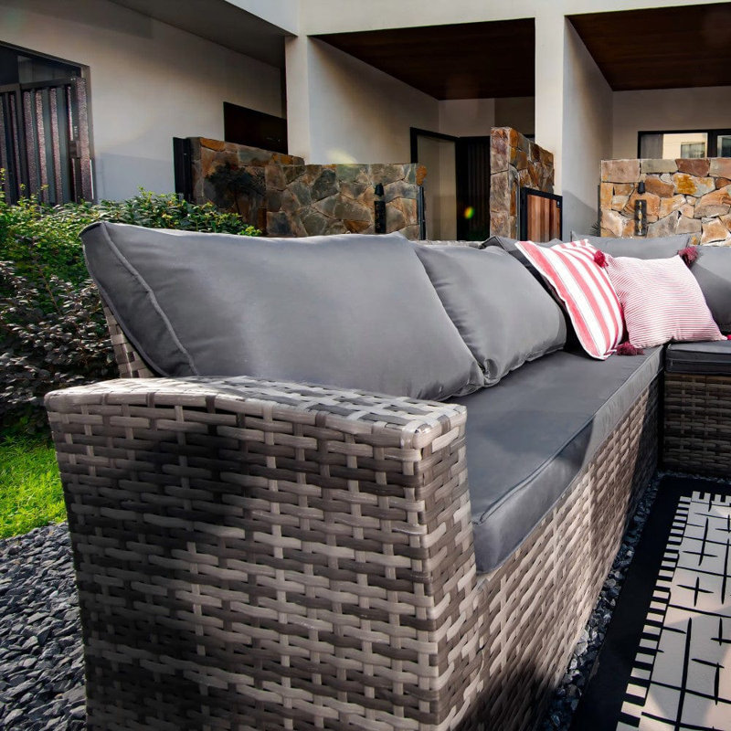 Rectangular 6 - Piece 9 - Person Outdoor Table Set
