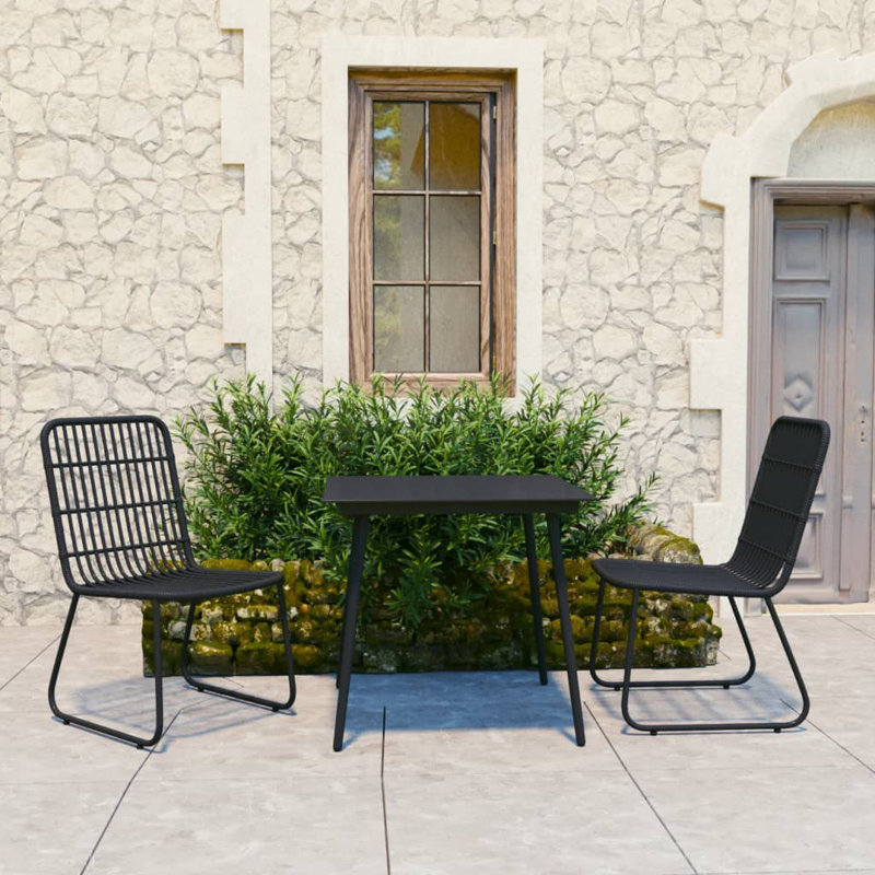 Echavarria Square 2 - Person Dining Set, Black