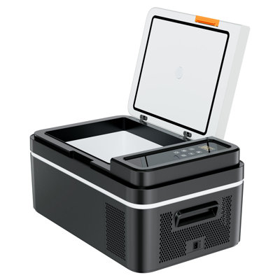 Réfrigérateur de voiture, refroidisseur électrique à compresseur DC 12 / 24V AC100-240V, réfrigérateur de voiture de 4 ° F à 68 ° F avec contrôle APP, congélateur de voiture de 21 pte pour camping-car, camping, bateau, camping, pêche, congélateur portatif 60W