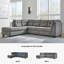 Canapé modulaire rembourré 6 pièces Ikumi-90630249-90630250