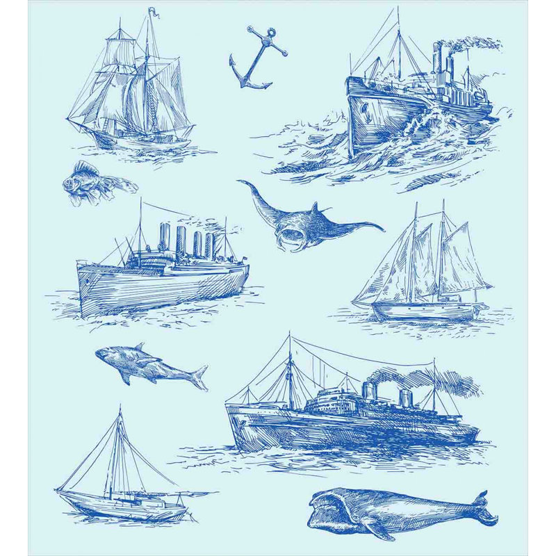 Coastal Polyester Duvet Cover
