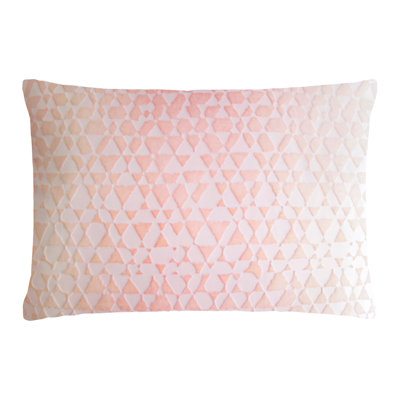 Triangles Lumbar Velvet Pillow Cover & Insert