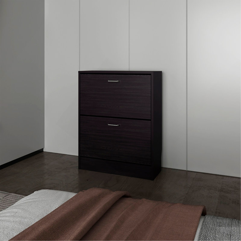 Range-chaussures H 31,5 po, 2 portes, wengé noir - Chambre
