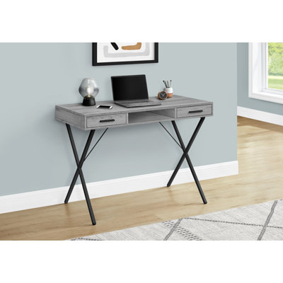 Bureau d'ordinateur, bureau personnel, ordinateur portable, installation à gauche, à droite, tiroirs de rangement, L 42 po, bureau, métal