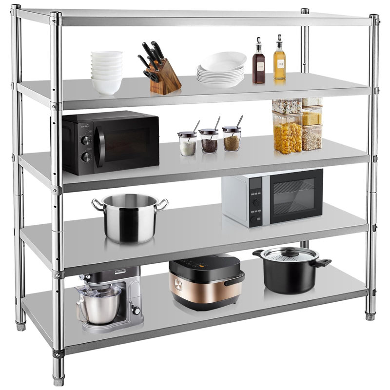 Capacity Shelf Unit With Adjustable Height And Vent Holes For Kitchen Garage Office