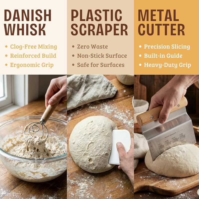 Sourdough Starter Kit, Bread Proofing Baskets