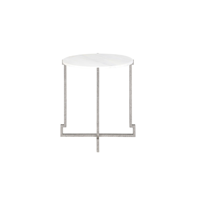 Salonika Cross Legs End Table, Royal Silver