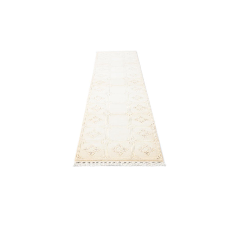 Tapis de couloir beige Indira