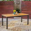 Table de salle à manger rectangulaire d'extérieur, table de patio en bois d'acacia de L 71 po