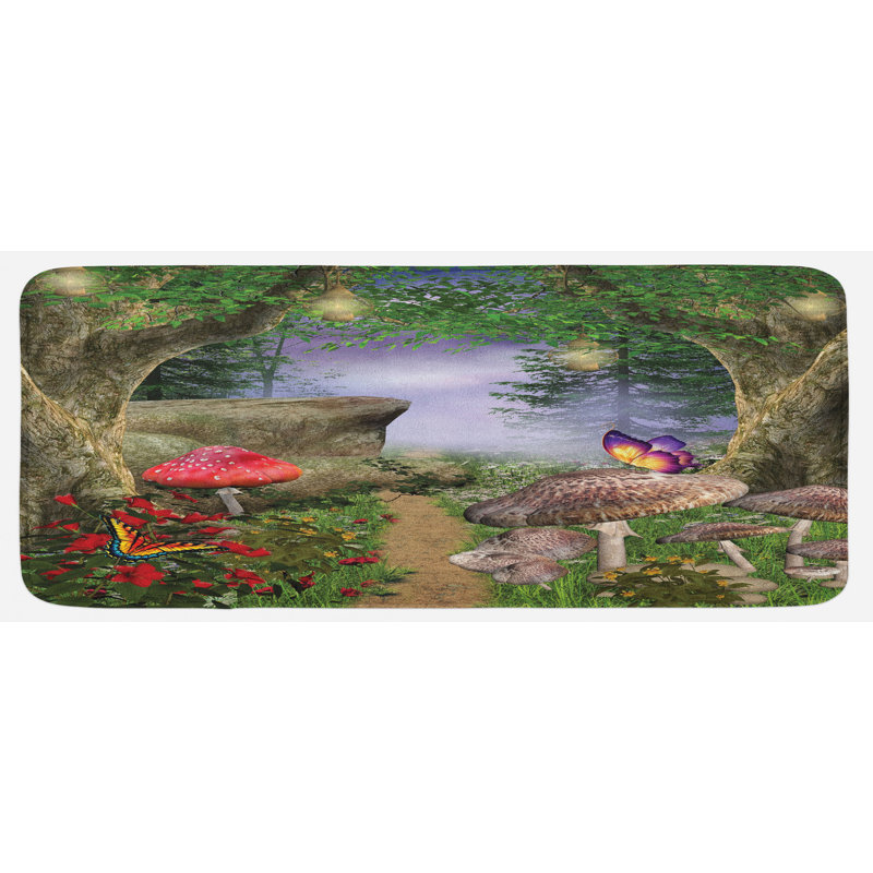 Tapis de cuisine champignon