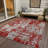 Caelan Red Washable Indoor-Outdoor Rug - -673001419