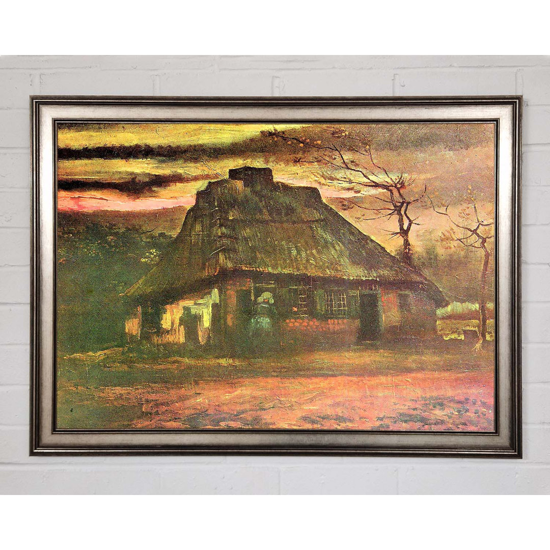 Van Gogh Strohhütte in der Abenddämmerung - Einzelner Bilderrahmen Kunstdrucke