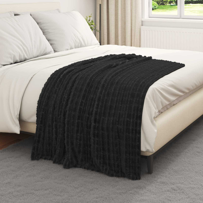 5.2-31 Throw Blanket, 150cm x 130cm, Black