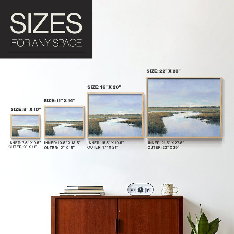 Coastal Plains I - Impression encadrée - Restickable, H 8 po x l 10 po, Naturel
