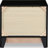 Hudson 2-Drawer Nightstand with USB Port and Storage, Black-1330209624