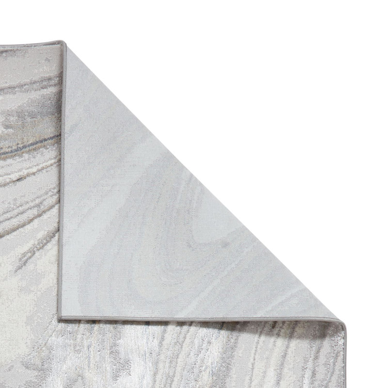 Tidal Daiki Machine Woven Silver Area Rug, Rectangle 120 x 170cm