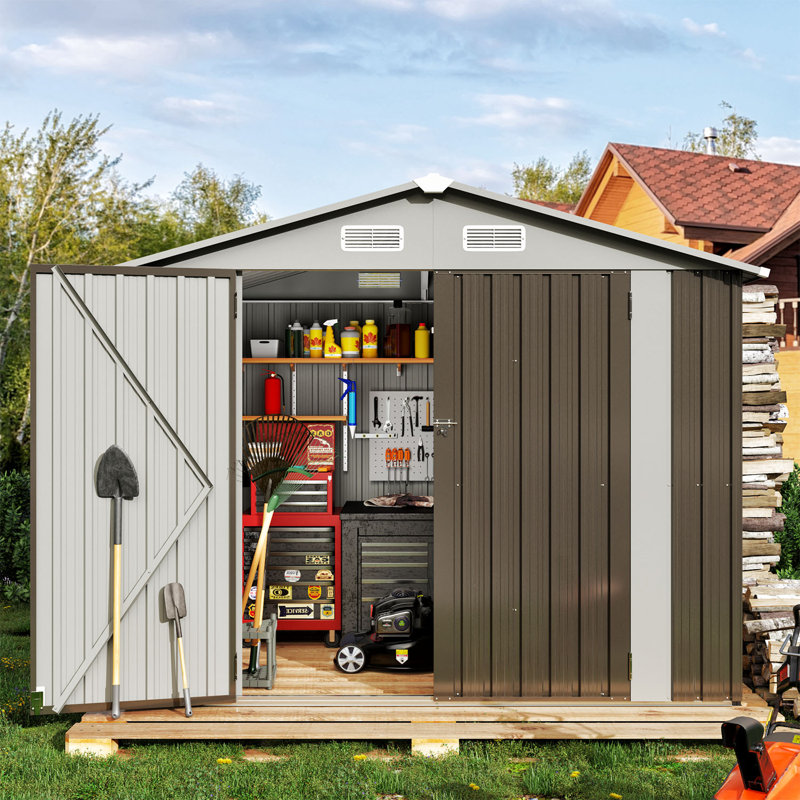 8 t. W X 6 ft. D Metal Storage Shed