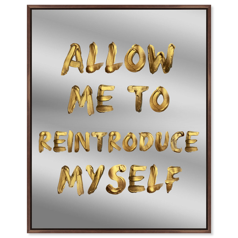 Reintroduce Myself Fashion and Glam Framed Mirror by Oliver Gal, Brown