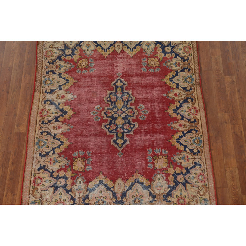 Tapis traditionnel délavé rose 4 x 5