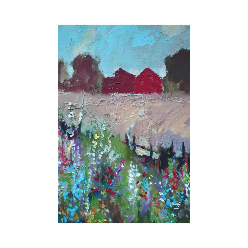 Two Barns 1 Piece Wrapped Canvas Painting, 66.04 cm H x 45.72 cm W x 3.175 cm D