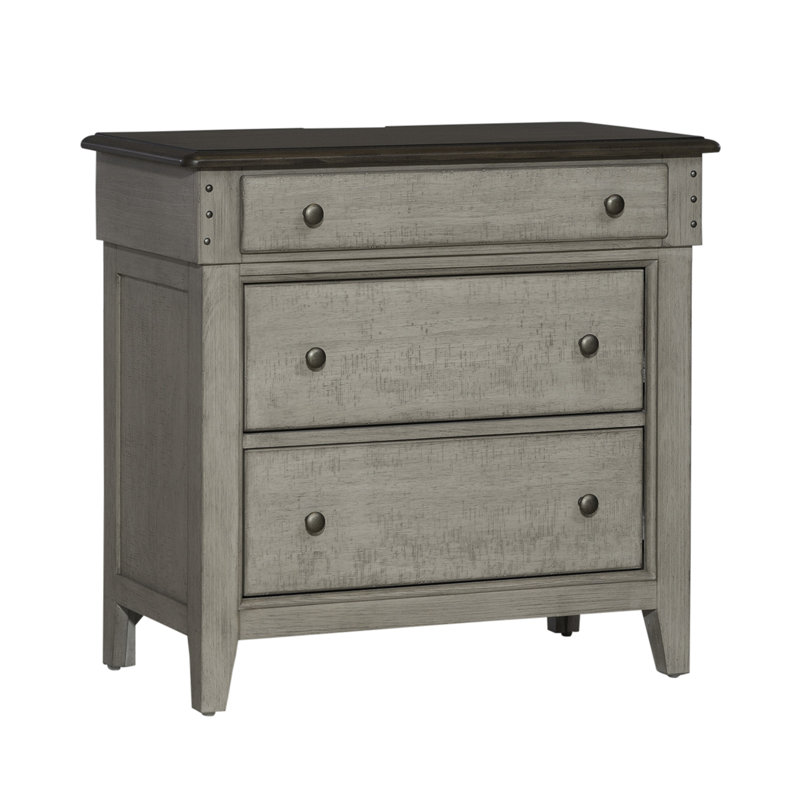 Commode de chevet 3 tiroirs Cathleen