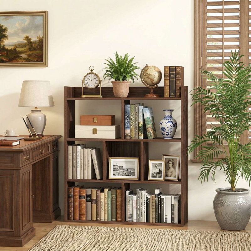 Bibliothèque autoportante à 7 cubes, 7 pièces, équipée de dispositifs de sécurité anti-surmatelas et de bords arrondis sans bavures, convenant au salon, au bureau et à la maison