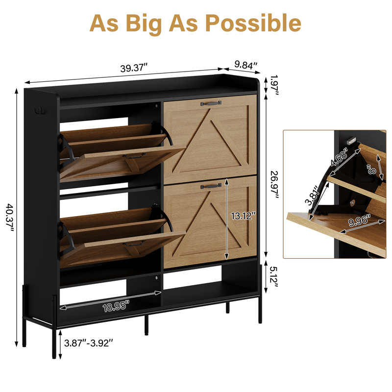 30 Pair Flip Down Shoe Storage