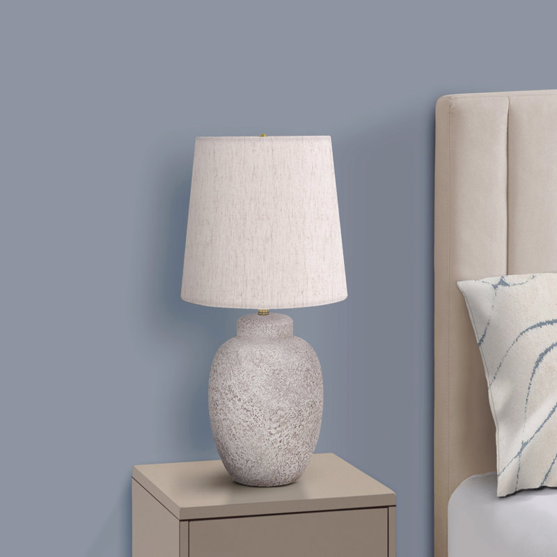 Lighting, H 22 ", lampe de table, béton crème