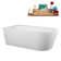 65" Streamline Soaking Freestanding Tub and Tray With Internal Drain