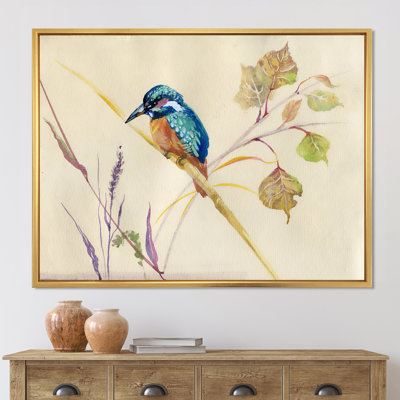 " Common Kingfisher Bird " Painting Print