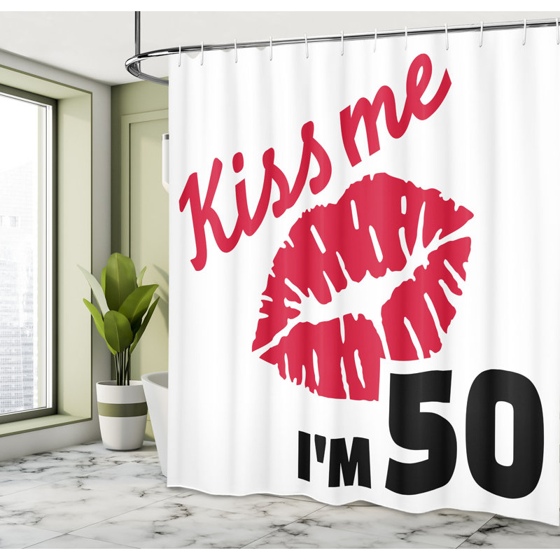Shower Curtain with Hooks Included, 84"H x 69"W