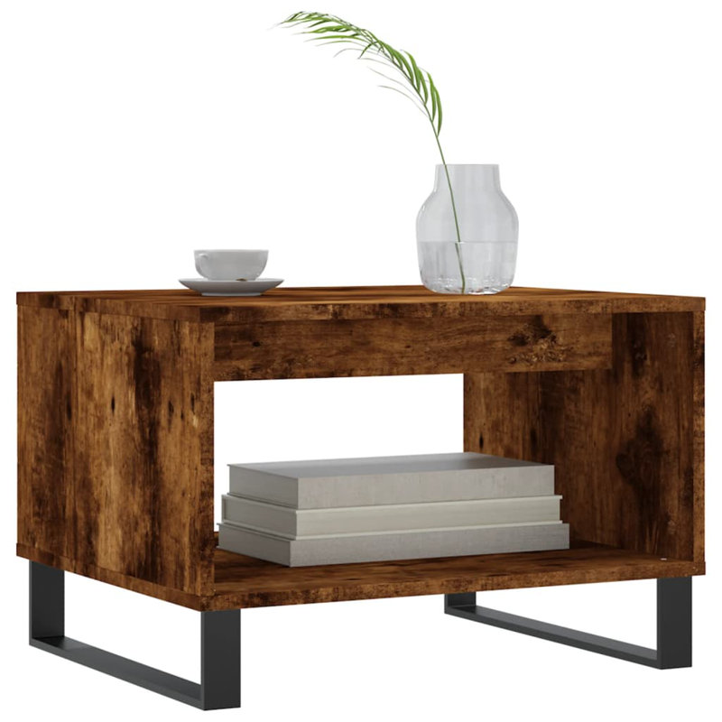 Azilynn Sled Coffee Table with Storage, Smoked Oak