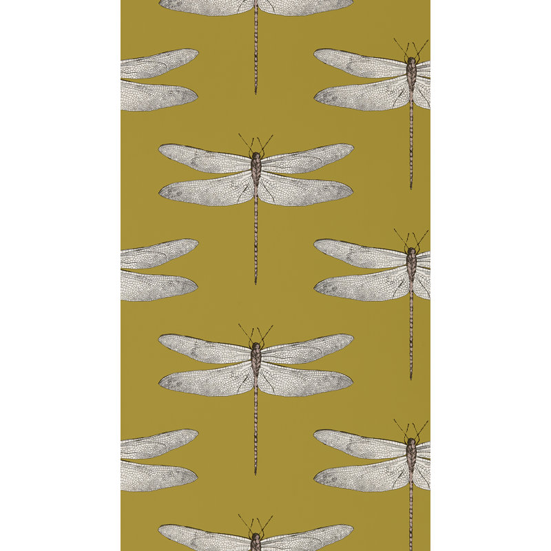 Demoiselle Wallpaper, Ochre/Grape