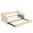 Twin Size Upholstered Daybed with Pop Up Trundle, Expandable to King, Velvet Fabric, No Box Spring Needed, Beige-118755113