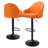 PU Leather Swivel Modern Bar Stools, Adjustable Counter Height Barstools with Backrest and Footrest-125958369