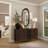 Derinda Black Wooden Abstract Oval Room Wall Mirror