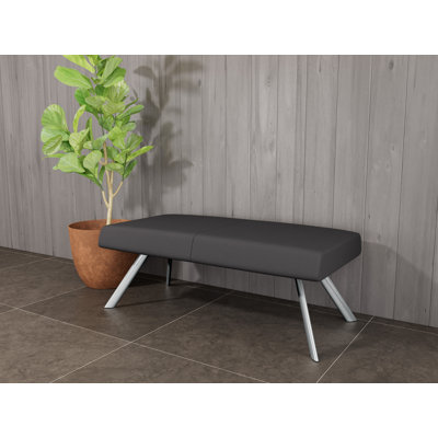 Willow Lounge Reception 2 Seat Bench Steel Legs